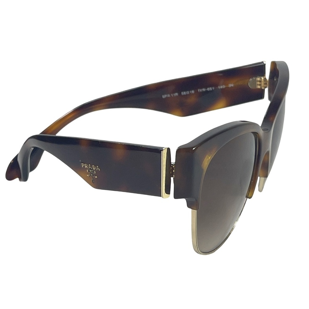 Prada Brown Gradient Tortoise Shell Sunglasses Cat Eye - Picture 4 of 11